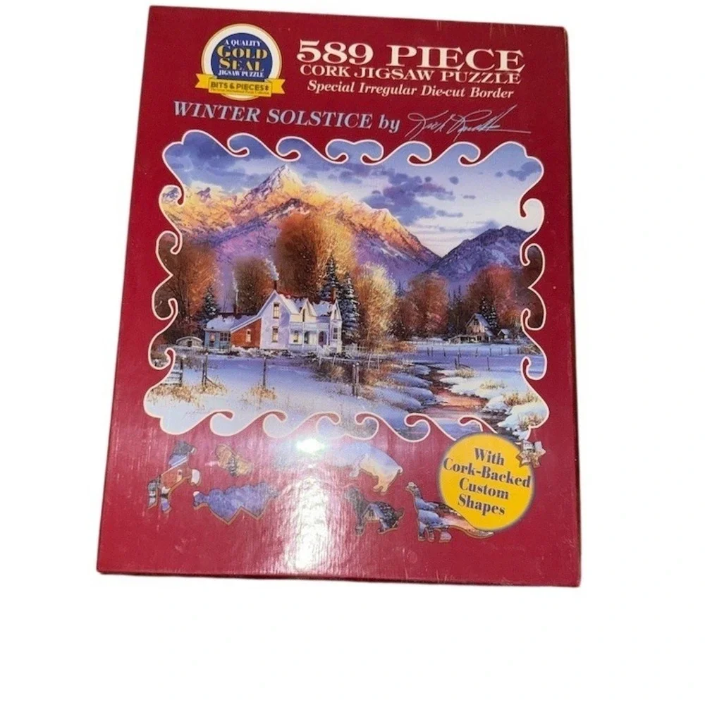 Bits & Pieces Winter Solstice 589 Piece Cork Jigsaw Puzzle Sealed NIB - Picture 1 of 6